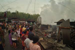 Pasar Kalimaling Terbakar, Kerugian Ditaksir Rp1,2 Miliar