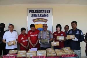 Polrestabes Semarang Gagalkan Distribusi Ganja 30 Kilogram