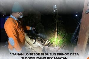 BPBD Temanggung Bersihkan Material Longsor di Desa Tlogopucang