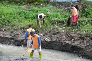 Kurangi Risiko Bencana, BPBD Klaten Galakkan Bersih Sungai Lunyu