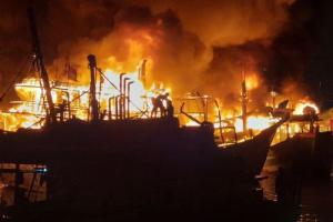 Puluhan Kapal Nelayan di Kota Tegal Terbakar, Kerugian Ekonomi Capai Miliaran