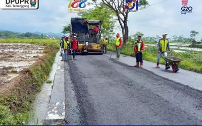 Dukung Pariwisata Temanggung, Pemkab Perbaiki Ruas Jalan Muntung-Jumo