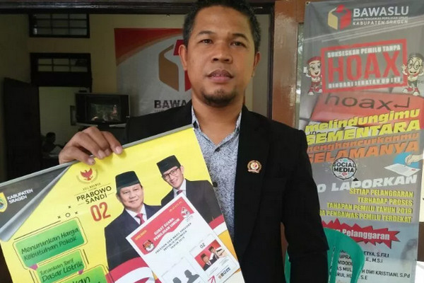 Takwim Prabowo-Sandi Juga Catut Logo Pemkab Sukoharjo