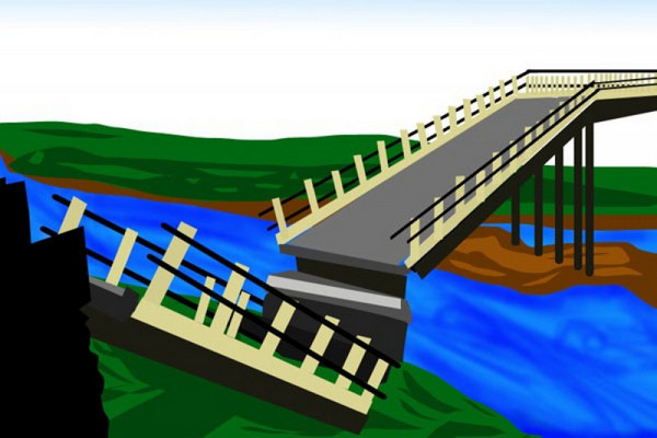 Fondasi Jembatan Desa Sukareja-Kertasari Tegal Patah