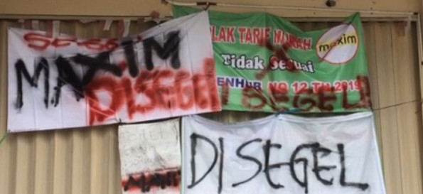 Ratusan Ojol Solo Gelar Aksi Demonstrasi