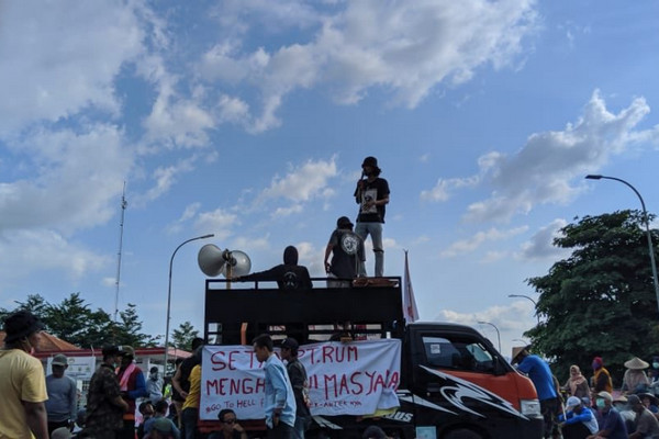 Korban Limbah PT RUM Kembali Demo Setda Sukoharjo