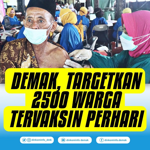 Demak Targetkan Vaksinasi 2.500 Lansia dan Pralansia Per Hari