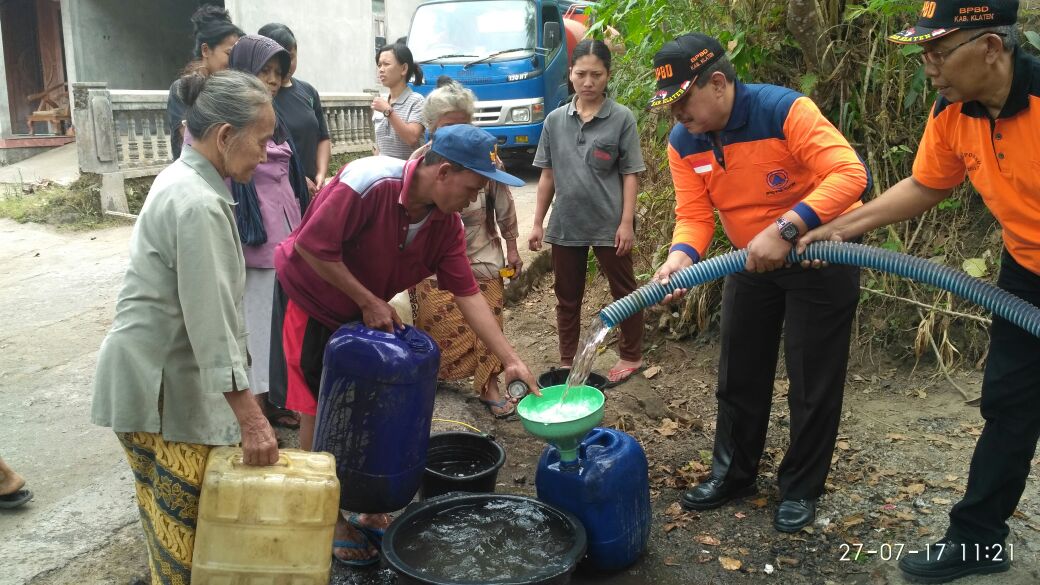 BPBD Klaten Gerak Cepat Tangani Macetnya Pasokan Air di Kecamatan Karanganom